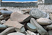 Ladakh - pile of graved stones